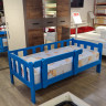 Детская кровать синего цвета 80*160 (есть царапины на кровати, изъяны-см фото)